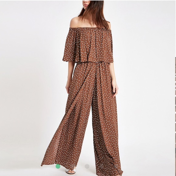 river island bardot jumpsuit